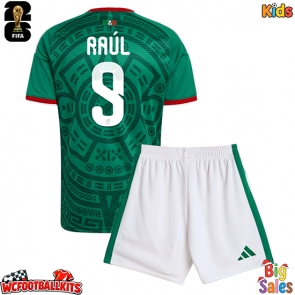 Mexico Raul Jimenez #9 Replica Home Stadium Kit for Kids World Cup 2026 Short Sleeve (+ pants)